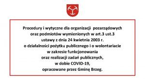 Procedury i wytyczne dla organizacji pozarzdowych oraz podmiotw