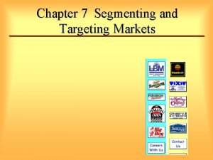 Chapter 7 Segmenting and Targeting Markets The Importance