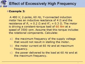 Effect of Excessively High Frequency v Example 3