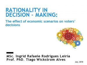 RATIONALITY IN DECISION MAKING The effect of economic