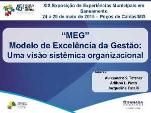 XIX Exposio de Experincias Municipais em Saneamento 24