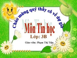 Lp 3 B Gio vin Phm Th Tin