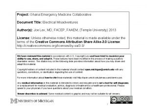 Electrical injury