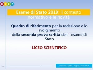 Esame di Stato 2019 il contesto normativo e