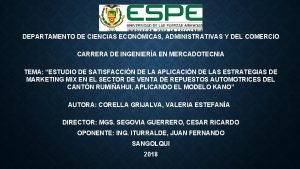 DEPARTAMENTO DE CIENCIAS ECONMICAS ADMINISTRATIVAS Y DEL COMERCIO