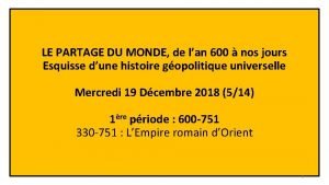 LE PARTAGE DU MONDE de lan 600 nos