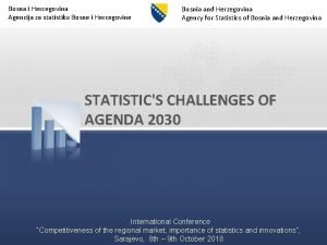 Bosna i Hercegovina Agencija za statistiku Bosne i