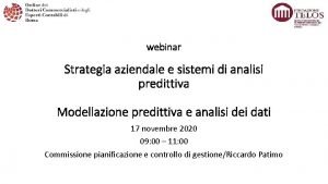 webinar Strategia aziendale e sistemi di analisi predittiva