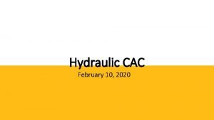 Hydraulic CAC February 10 2020 Defining Diversity Defining