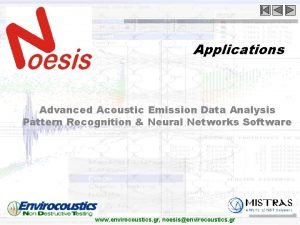 Applications Advanced Acoustic Emission Data Analysis Pattern Recognition
