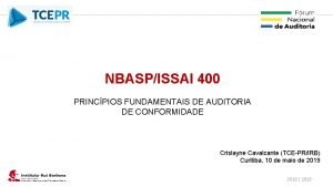 Plano de Ao IRB NBASPISSAI 400 PRINCPIOS FUNDAMENTAIS