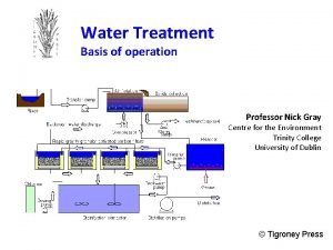 Water Treatment Basis of operation Professor Nick Gray