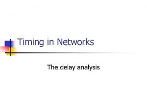 Timing datagram