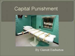 Capital punishment thesis statement