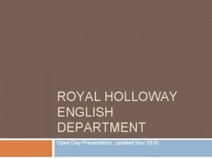 Royal holloway english department