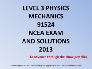 Nzqa physics level 2 mechanics
