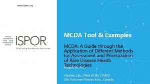 Mcda example