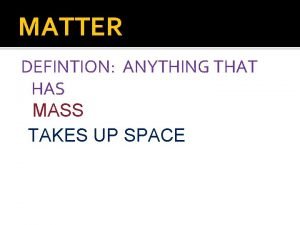 Defintion of mass