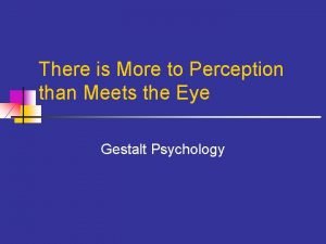 Gestalt perspective psychology