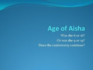 Age of aisha