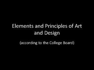Principles of art and design