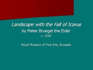 Landscape with the fall of icarus summary