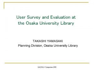 Osaka university library