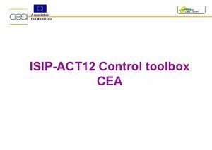 TORE SUPRA Association EuratomCea ISIPACT 12 Control toolbox