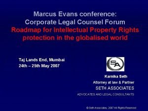 Marcus evans enterprise in-house counsel