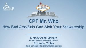 CPT Mr Who How Bad AddSals Can Sink