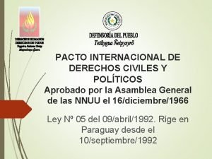 PACTO INTERNACIONAL DE DERECHOS CIVILES Y POLTICOS Aprobado