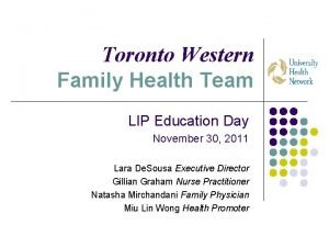 Toronto western family health team