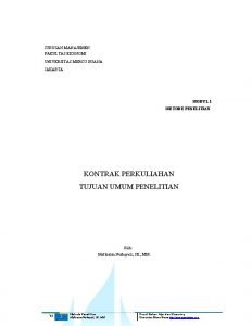 JURUSAN MANAJEMEN FAKULTAS EKONOMI UNIVERSITAS MERCU BUANA JAKARTA