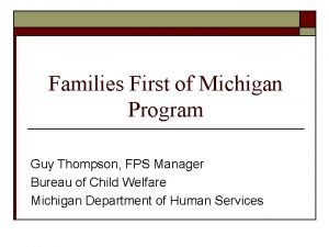 Families first michigan