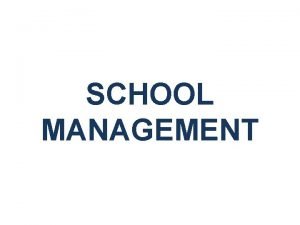 Who is the manager of the school