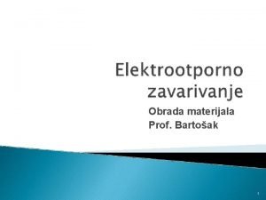 Elektrootporno zavarivanje