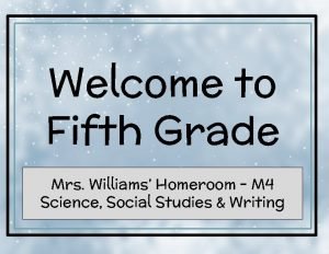 Mrs williams google classroom