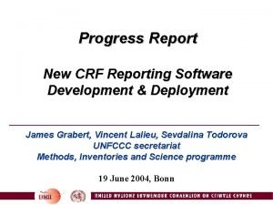 Software development progress report