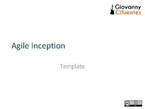 Inception agile scrum