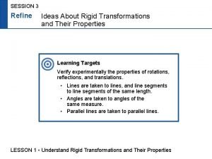 Understanding rigid transformations and their properties