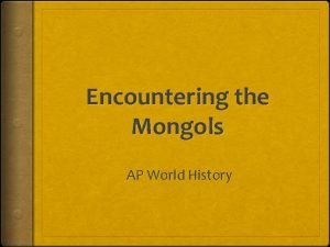 Mongols in russia ap world history