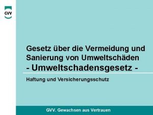 Gesetz ber die Vermeidung und Sanierung von Umweltschden