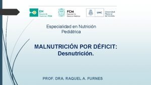 Clasificacion de desnutricion oms