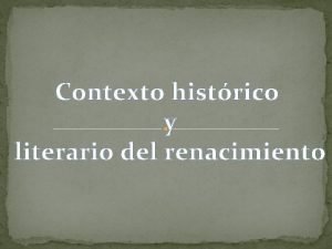 Que fue el renacimiento