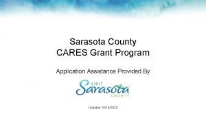 Sarasota county cares grant