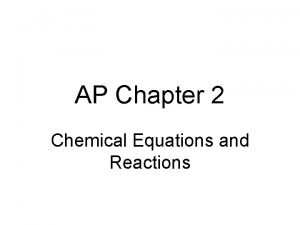 AP Chapter 2 Chemical Equations and Reactions Formulas
