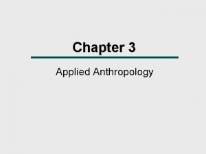 Types of anthropology