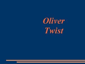 Author of oliver twist