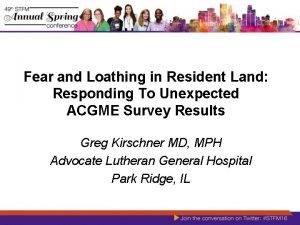 Fear and Loathing in Resident Land Responding To