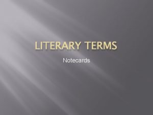 Abstract literary term